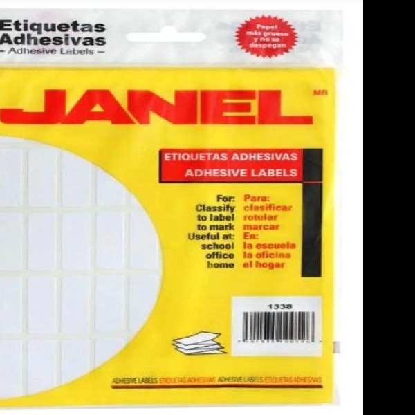 ETIQUETA ADH. BCA. JANEL 13X38 6 PAQ.C20H. E.20